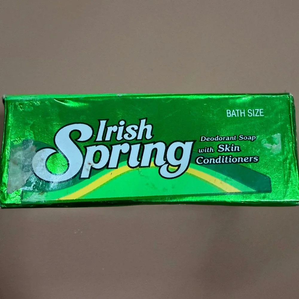 Vintage Irish Spring Deodorant Soap Bar 5oz Original Formula No Flaxseed Linseed
